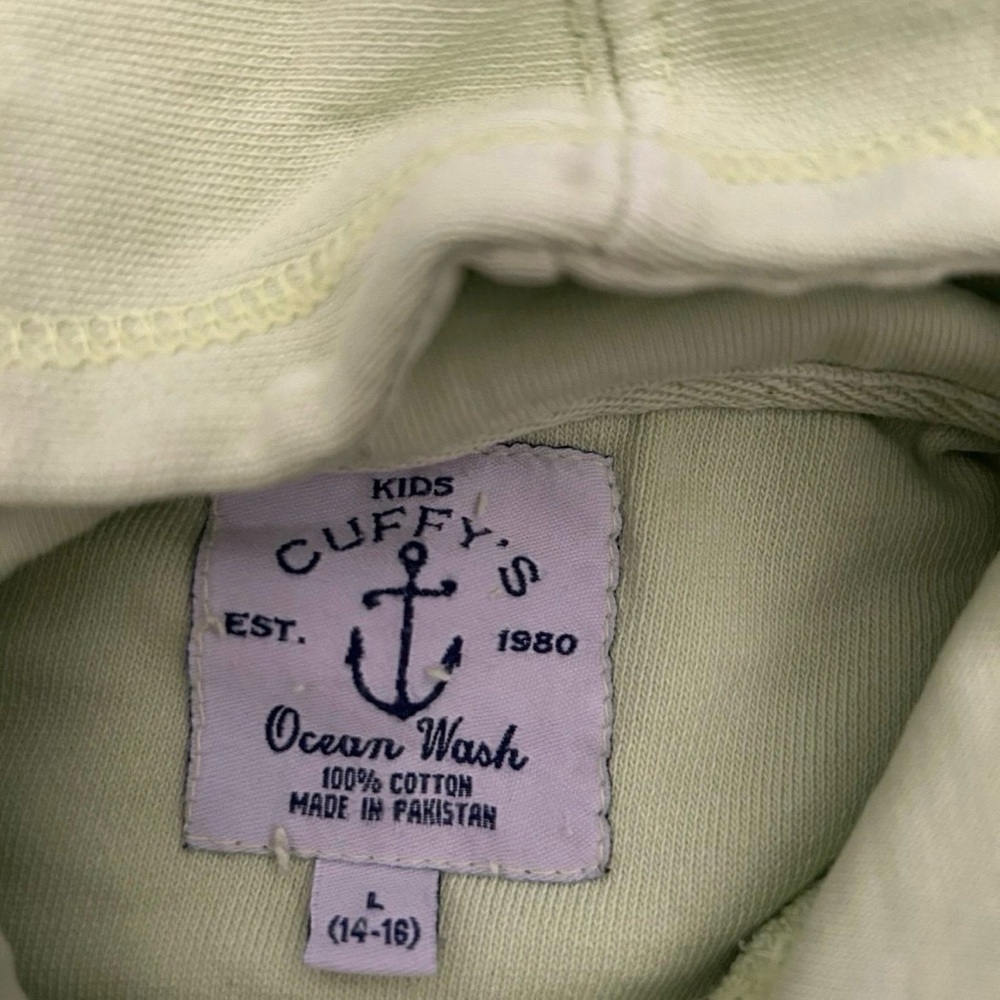 Cuffy’s Cape Cod Kids Ocean Wash Green Sweatshirt Hoodie Size Large (14-16) - Picture 3 of 3